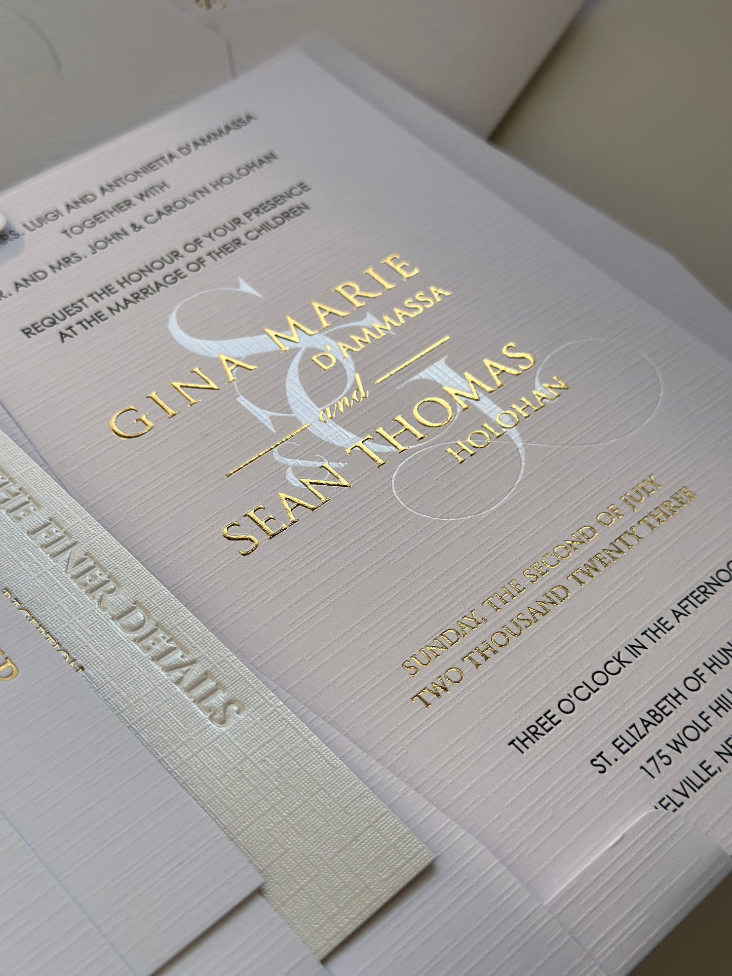 Letter Press, Opaque Print & Foil Risen Print