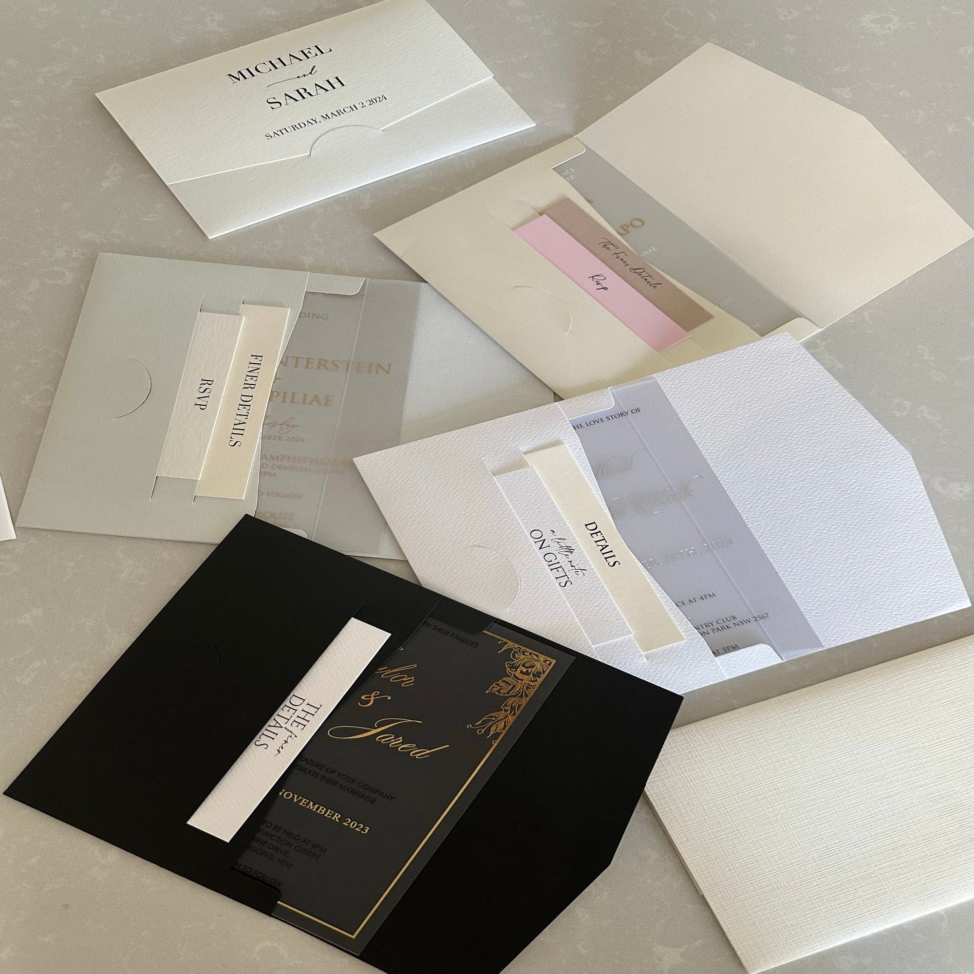 Frosted Acetate Invitation Suite - FZK & Co. Event Paper