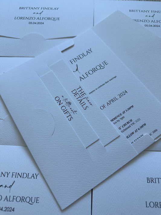 Matte Digital Printed Invitation Suite - FZK & Co. Event Paper