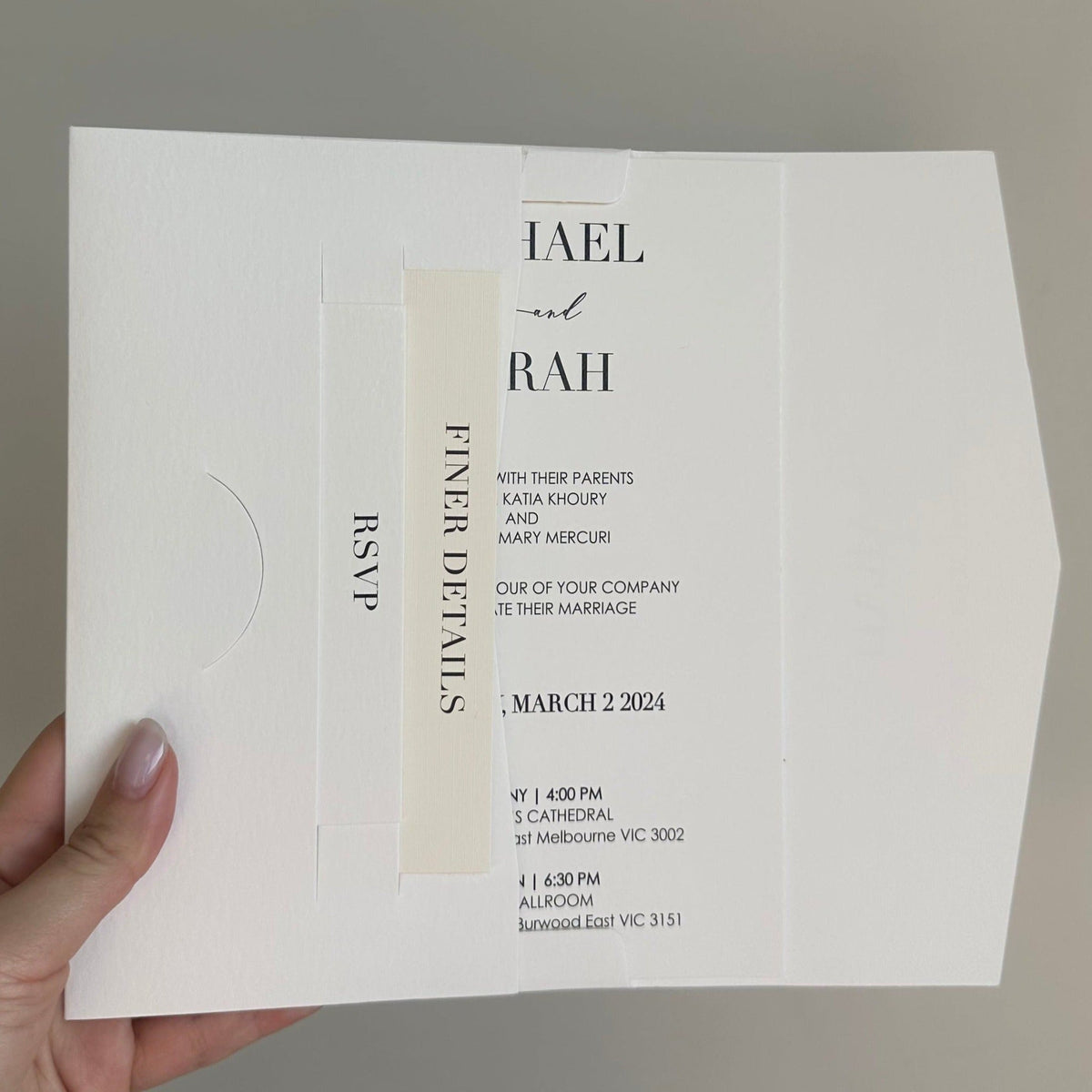 Matte Digital Printed Invitation Suite - FZK & Co. Event Paper